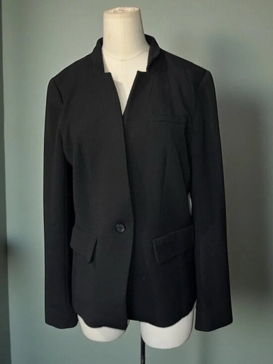 LOFT Jackets & Blazers - LOFT - Black Open-Front Blazer Jacket Size 8 | Classic Tailored Career Workwear